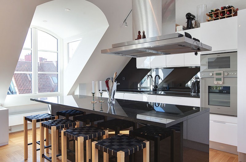 Scandinavian Design Impressive Attic Penthouse in Östermalm, Stockholm-23