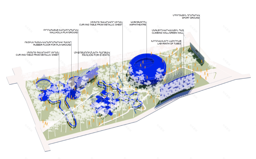 埃里温青年公园第6段(圆形公园)翻新丨亚美尼亚-18