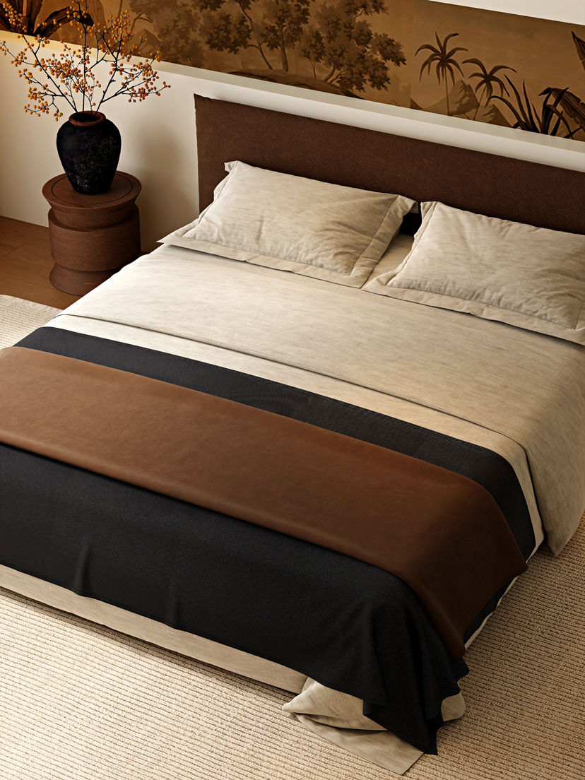 东方美学/侘寂风卧室-9