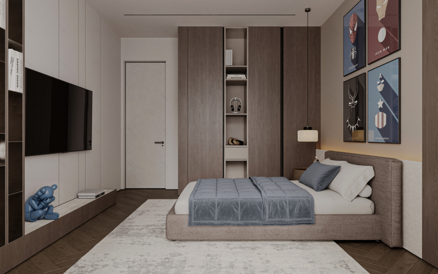 日落男孩卧室丨Sher.Architects-15