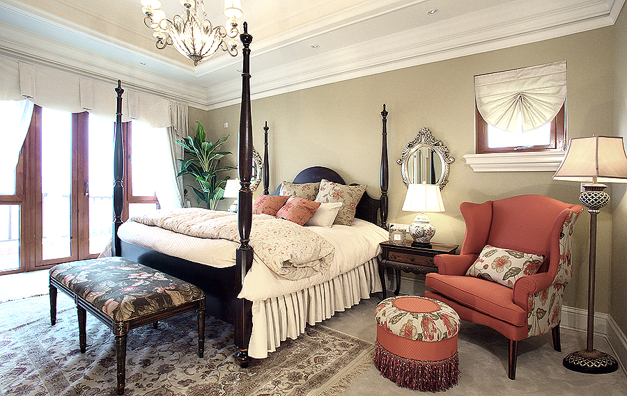 法式简约家装别墅样板房-2-23