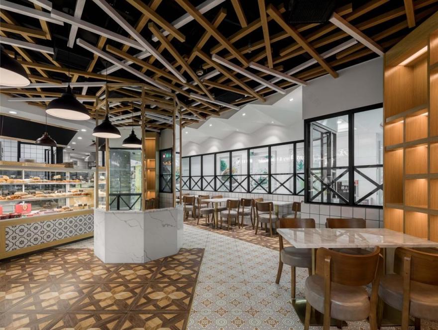 几何斑驳-- 自然拼接美学 | 木芯设计面包店-4