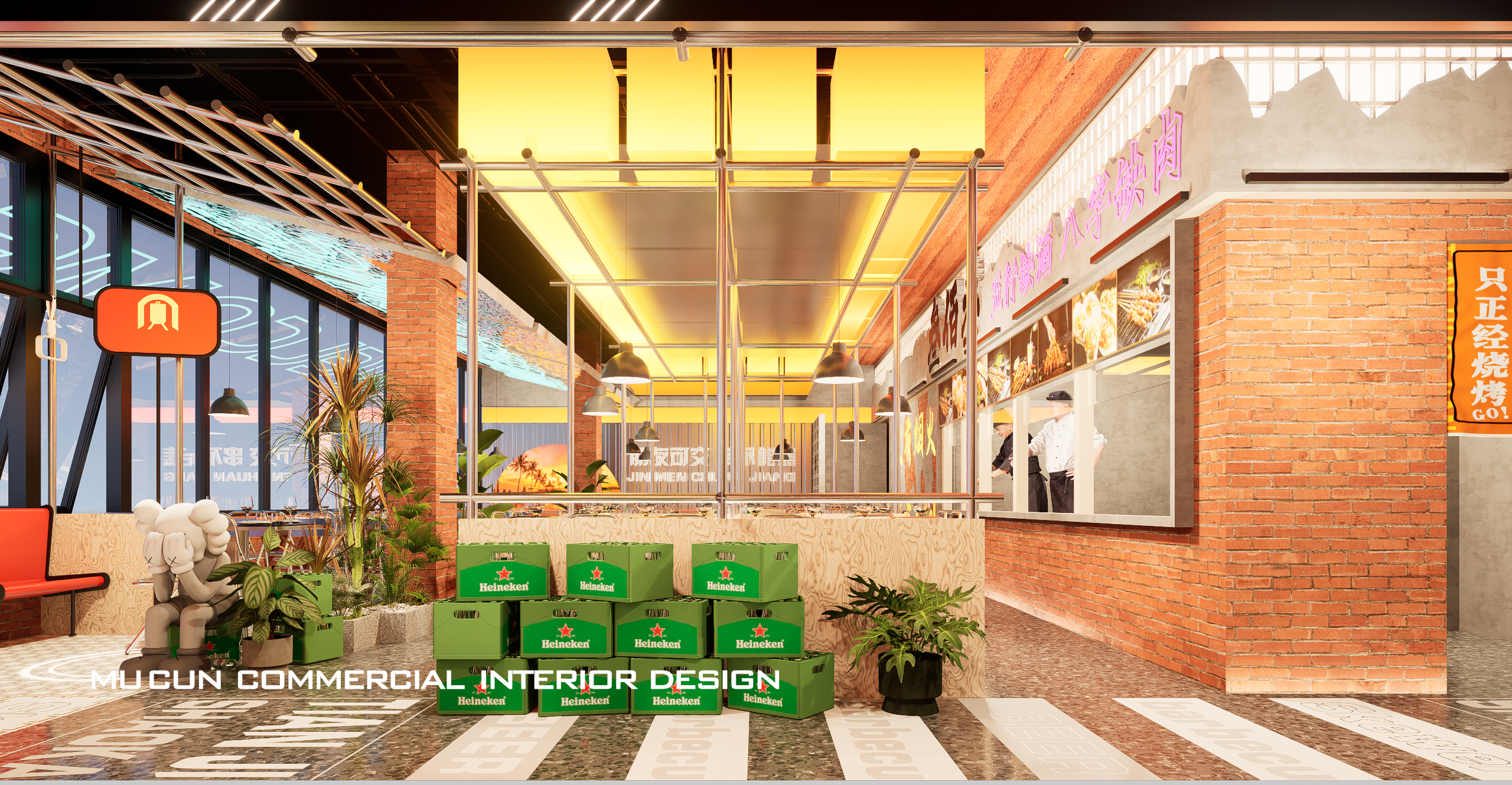 火锅店设计,烤鱼店设计丨中国河北丨木村空间美学-13