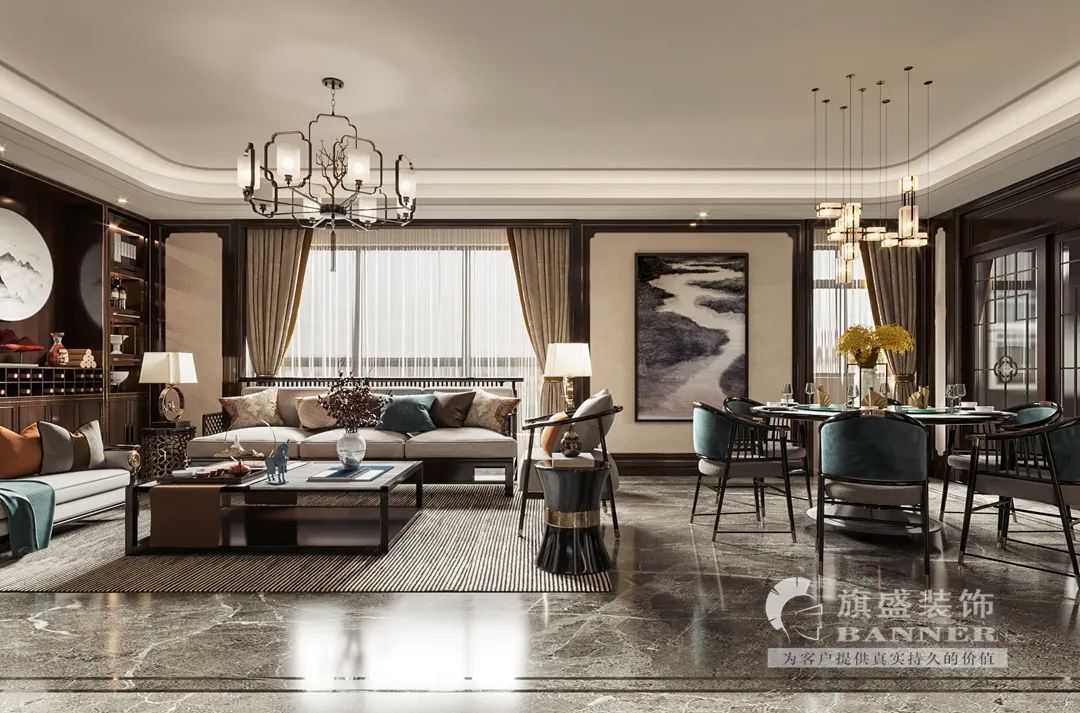 紫楹台新中式大宅丨旗盛-16