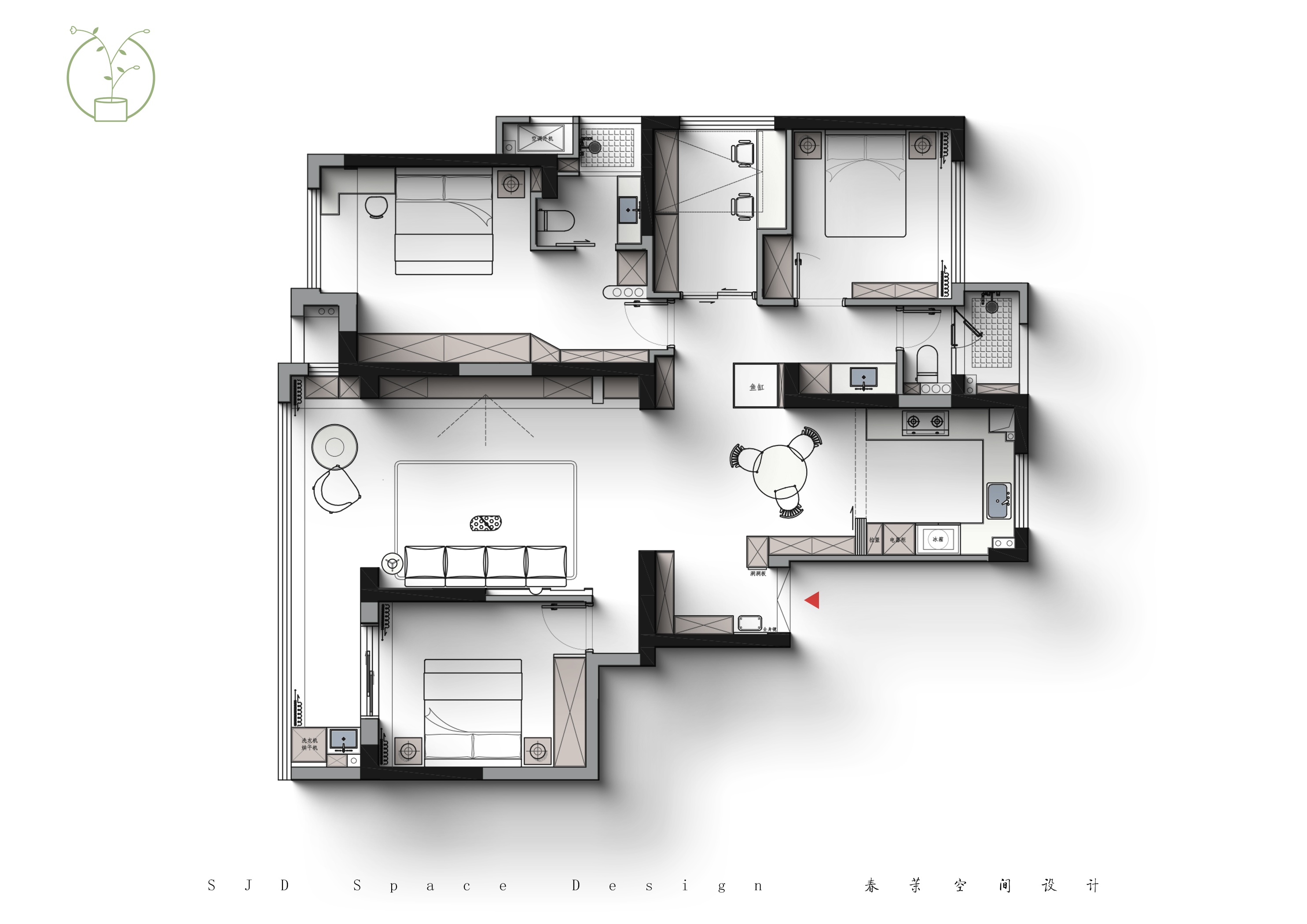 140㎡阳光容器 把光揉进每个平方的极简主义丨中国杭州丨SJD春茉空间设计-56