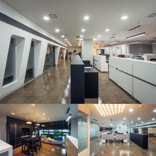 现代简约 65 平办公室设计 展现黑白魅力-1