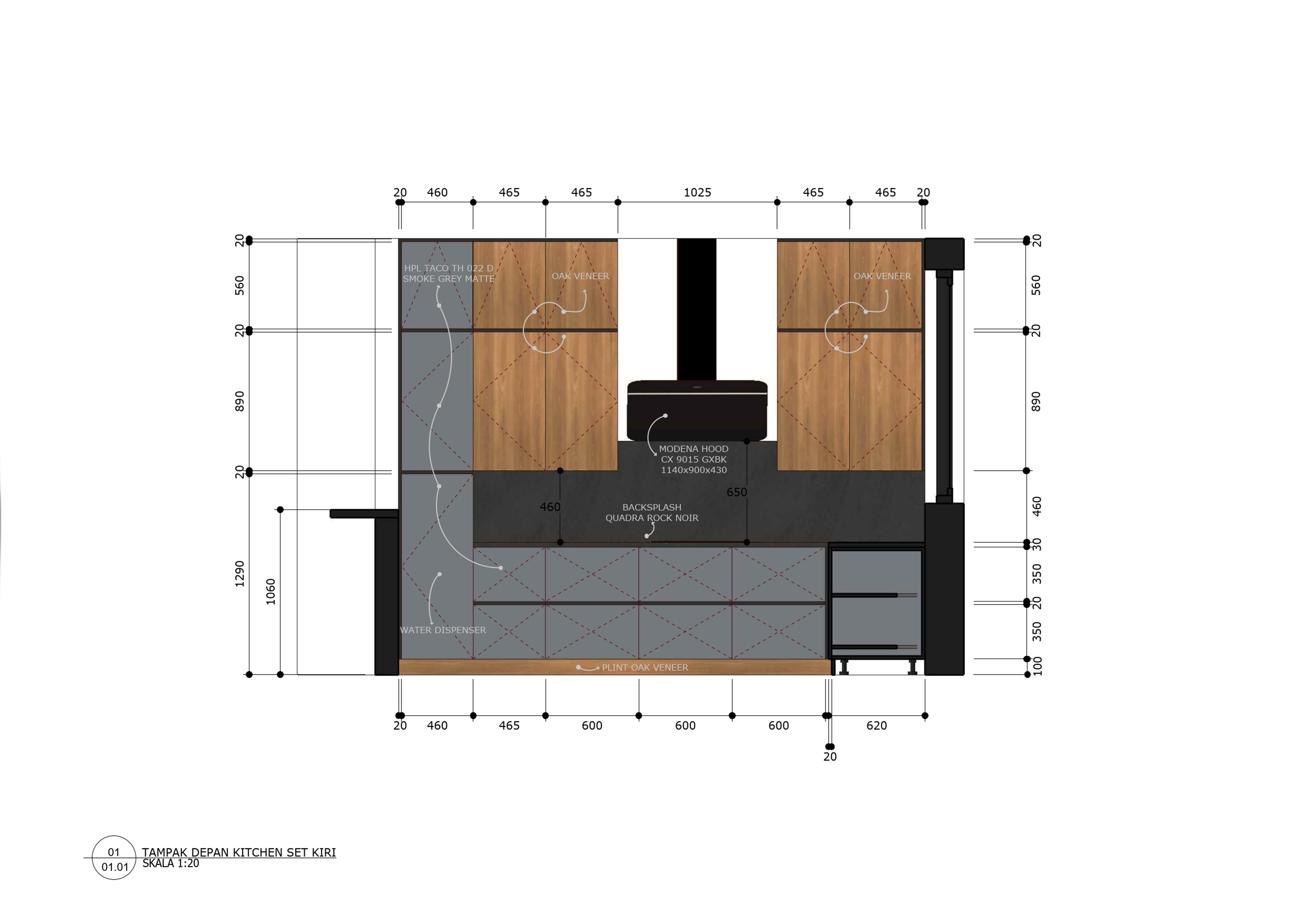 gambar kerja kitchen set pondok labu-7