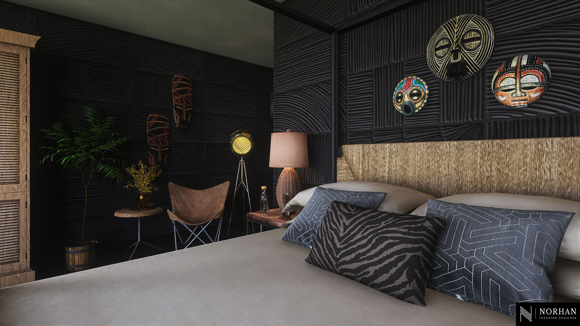 Apartement in African style-24