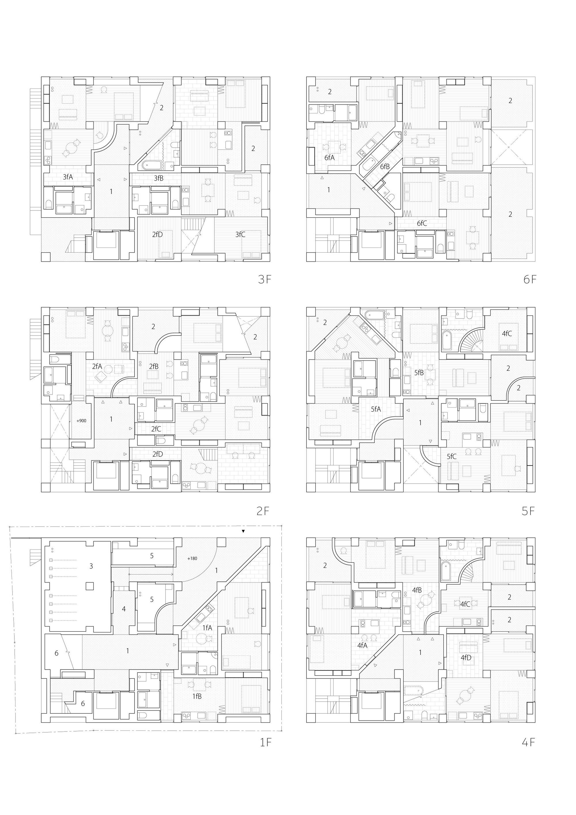 三日月坂公寓丨日本东京丨Hiroyuki Ito Architects-34