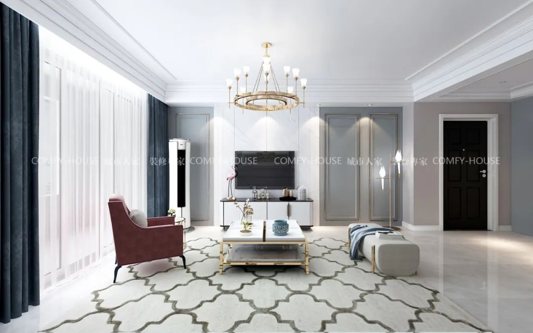 140㎡美式轻奢,邂逅理想生活-7