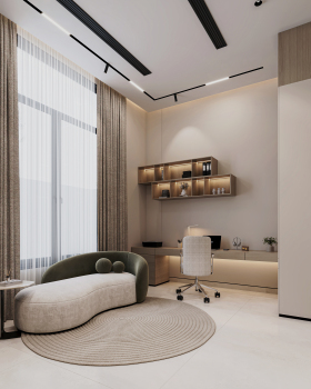 现代办公场所

注：office常见释义为办公室、办公场所 ，这里结合 for work 理解为用于工作的办公场所更合适 丨阿联酋丨Archpix Engineering Consultants