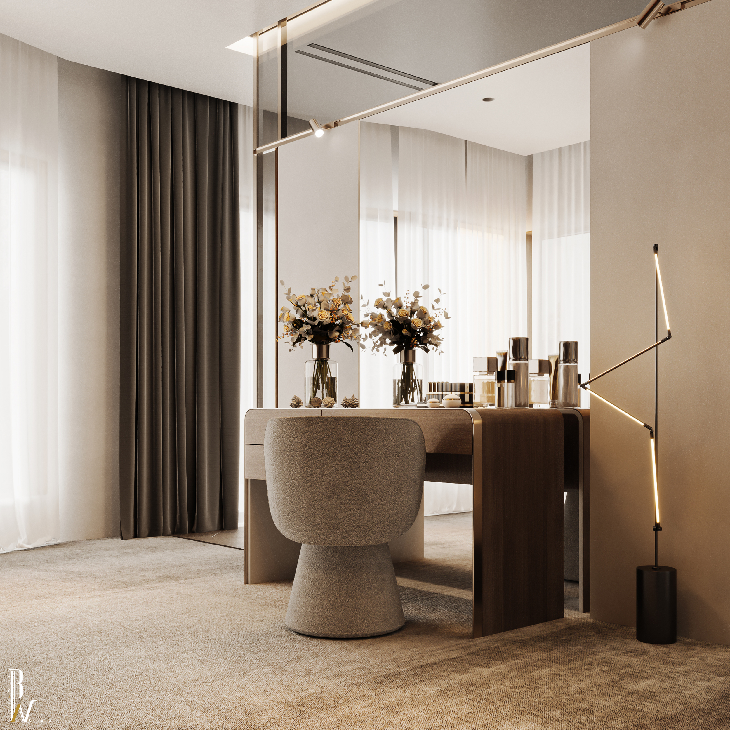 单人间·阿联酋，单人卧室丨阿联酋丨Black N White Studio-16