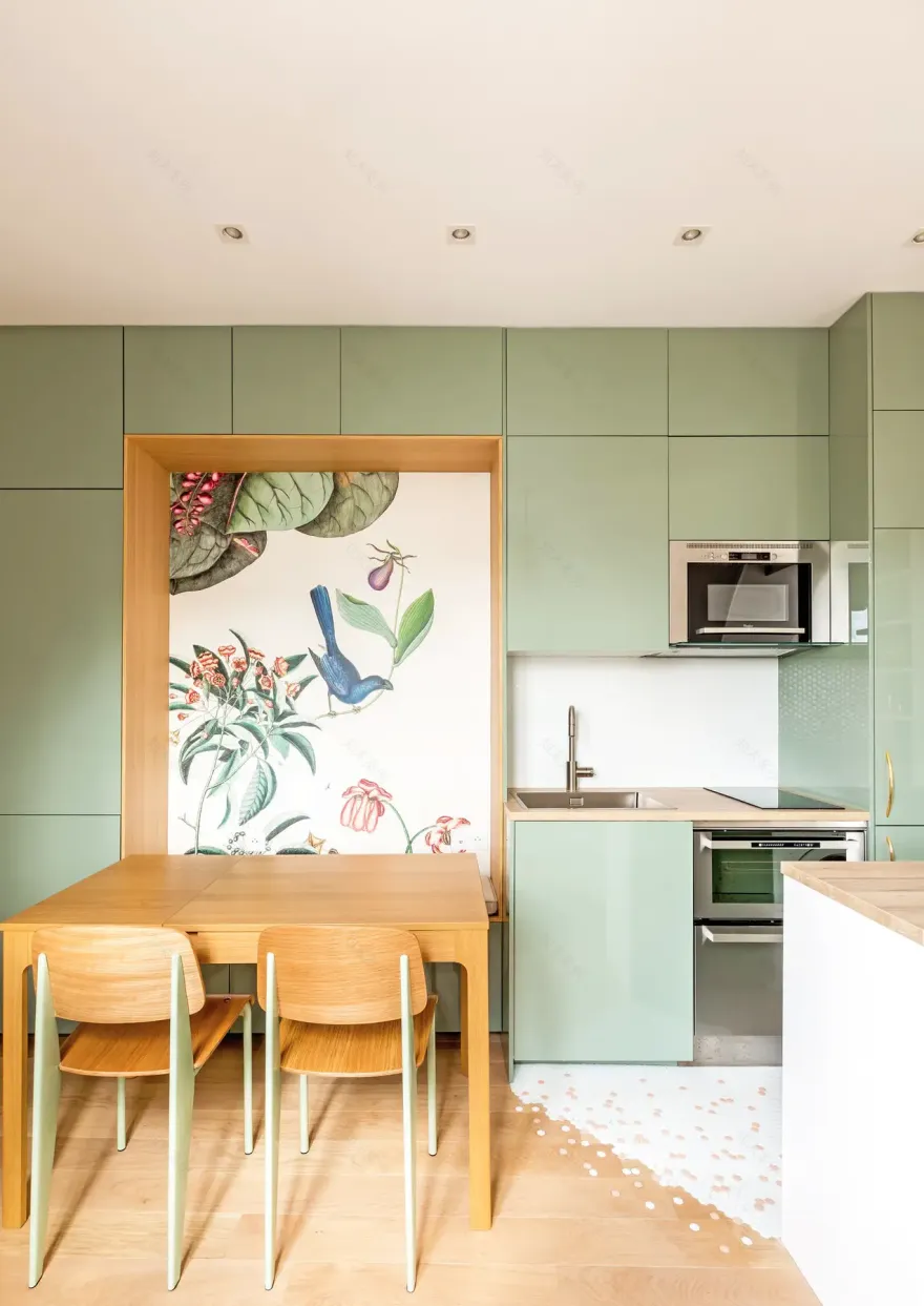 巴黎 30m2 多彩小户型公寓设计-5