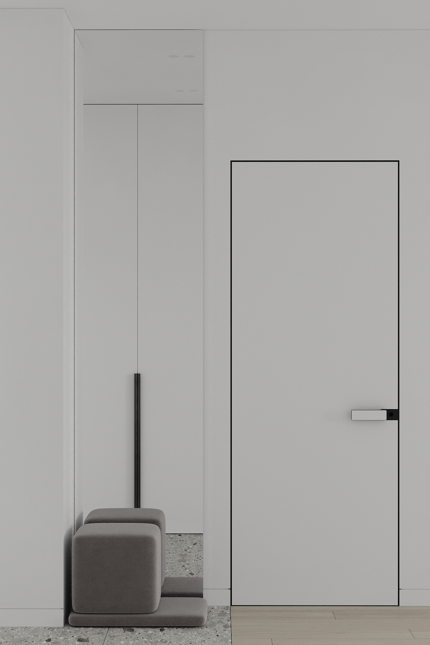 灰色系极简风公寓设计-0