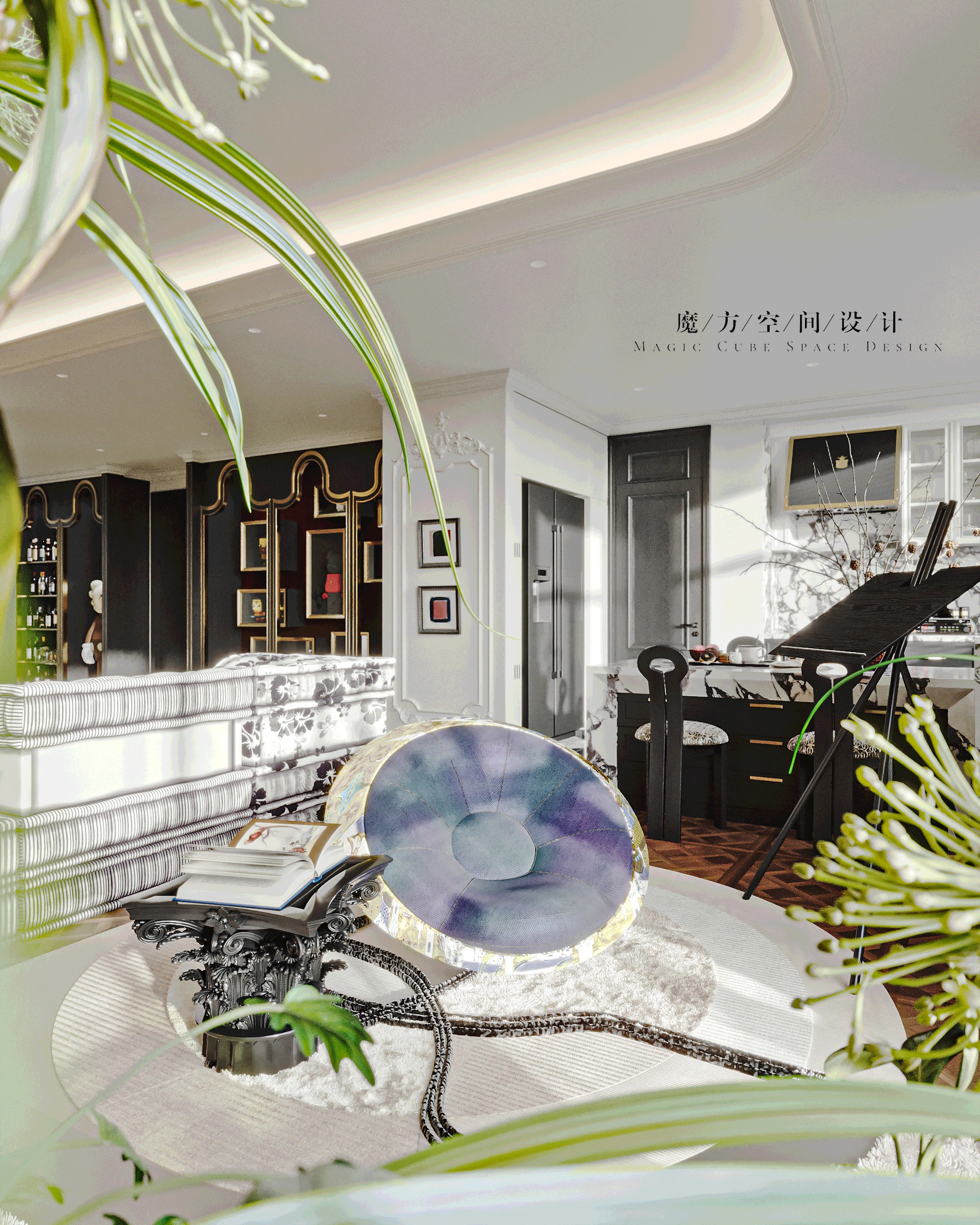天津•法式复古住宅设计项目丨中国天津丨魔方空间设计-23