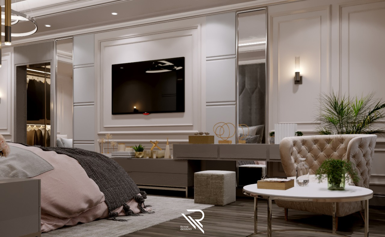 主卧室 梳妆和浴室丨沙特阿拉伯吉达丨vision design and construction-5