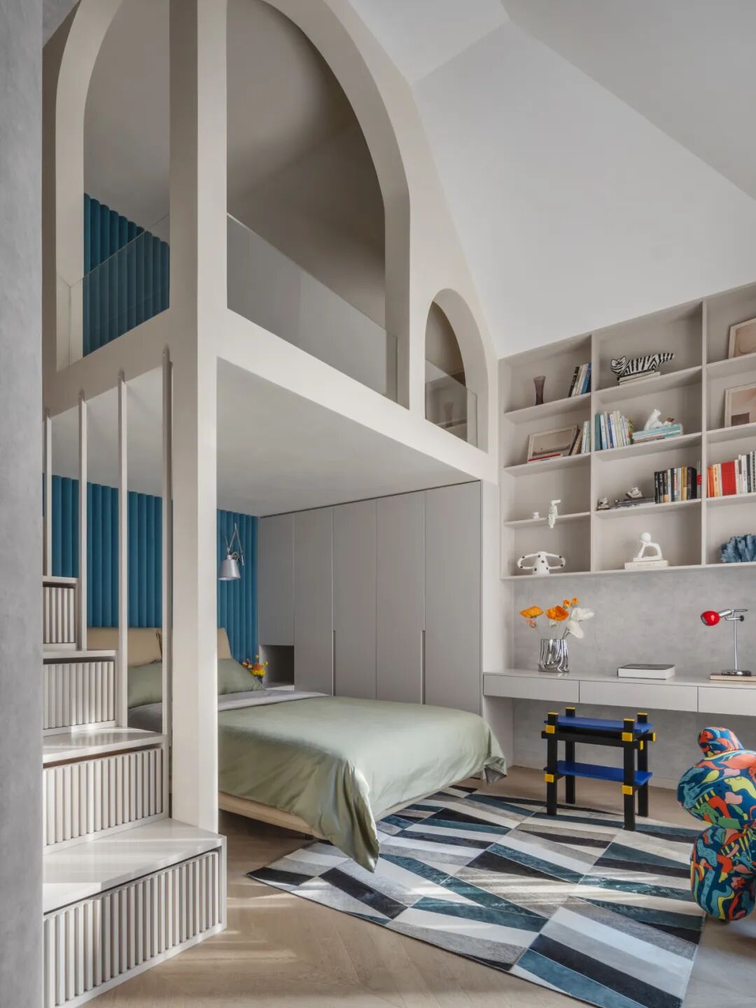 尚层设计院付霞新作|蒙德里安调色盘里的家-63