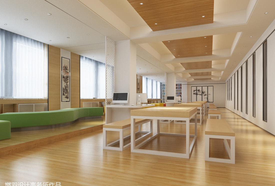融合传统与现代的晋源区实验小学阅览室设计-10