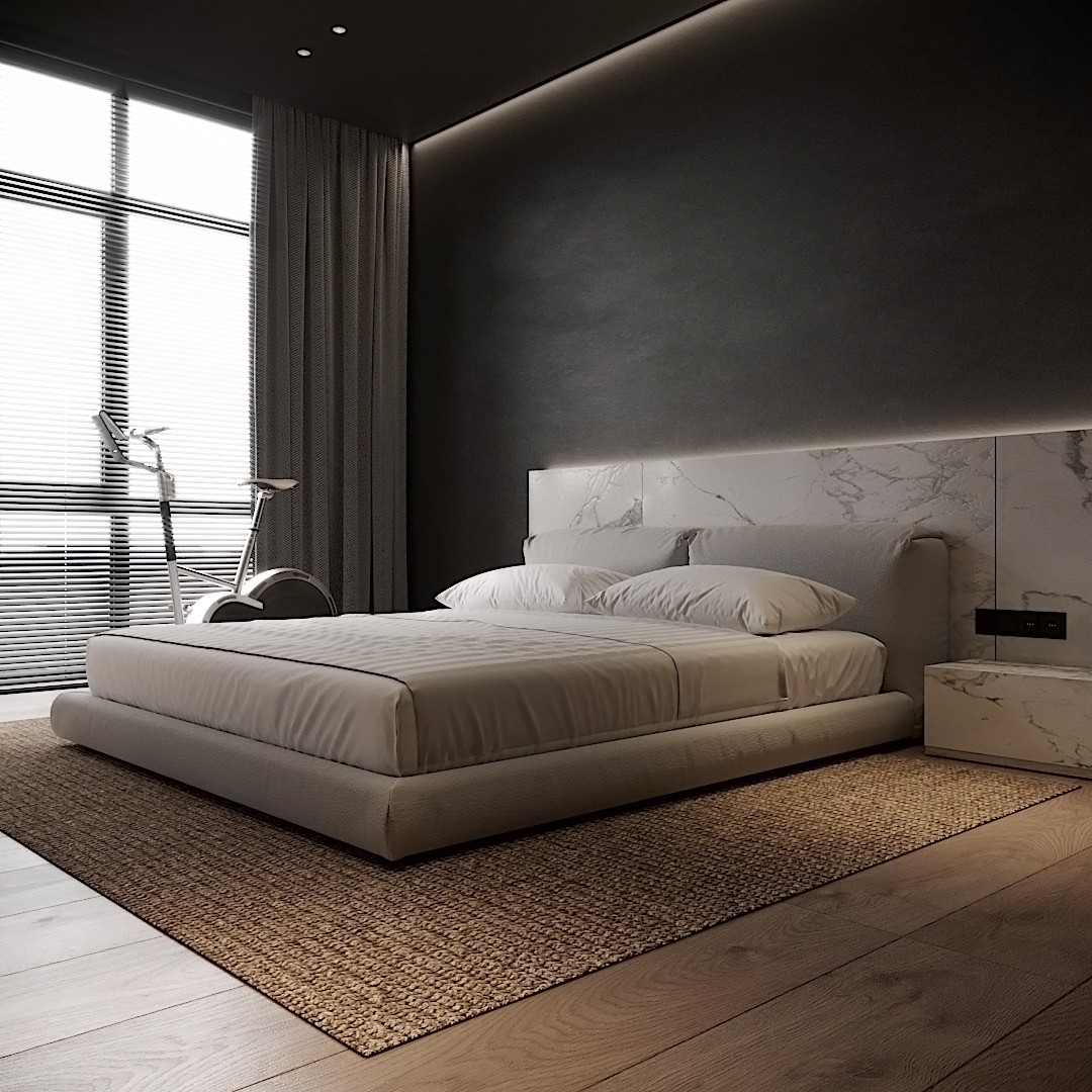 高级灰与绿色 精致时尚，打造舒适自然的私享空间-14