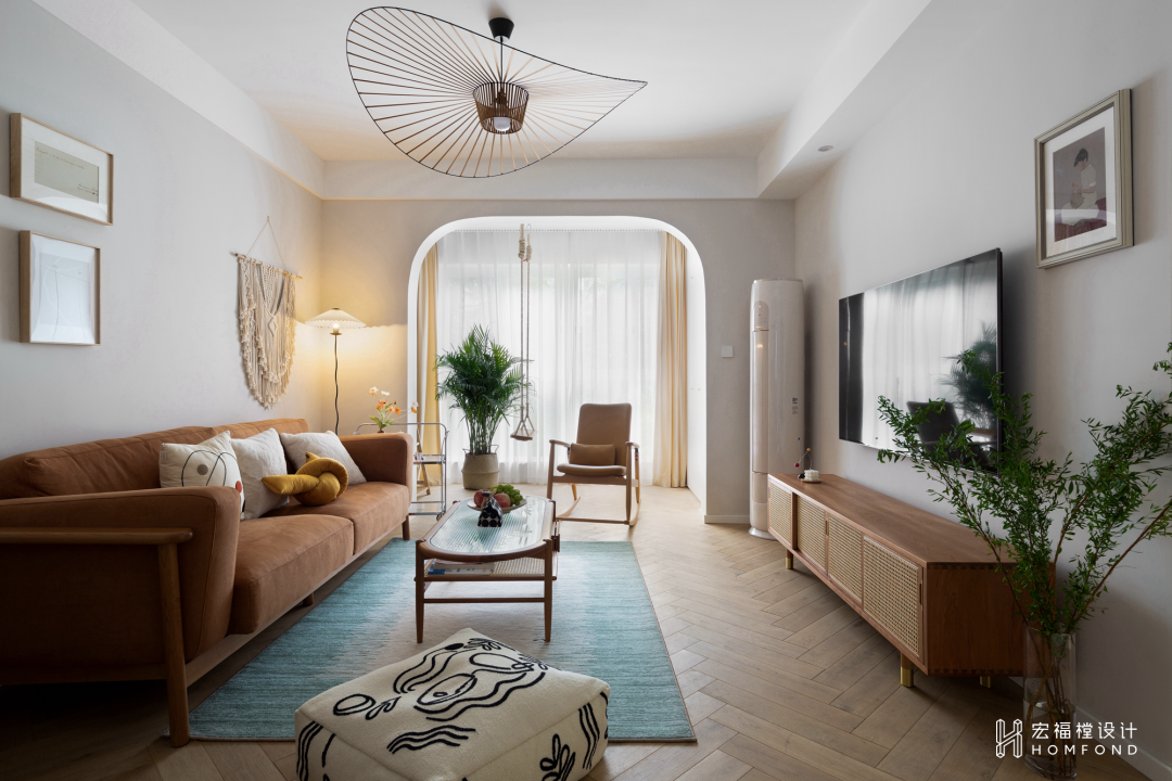 原木+奶茶色，随性自由的治愈空间 | 宏福樘设计-10