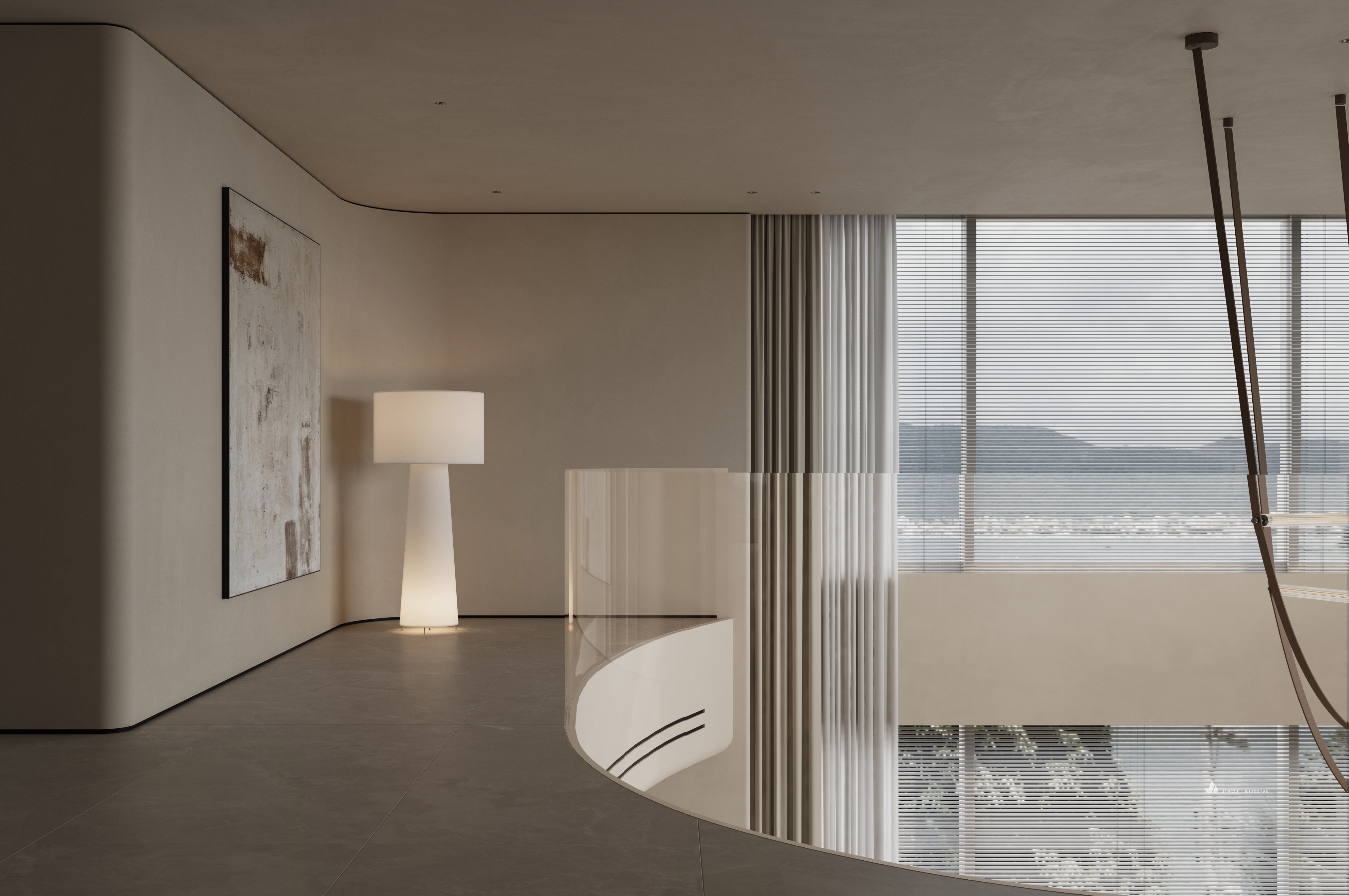 顶流现代挑空别墅-37