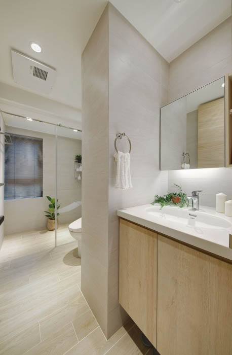 北欧风 86㎡原木简约住宅设计-12