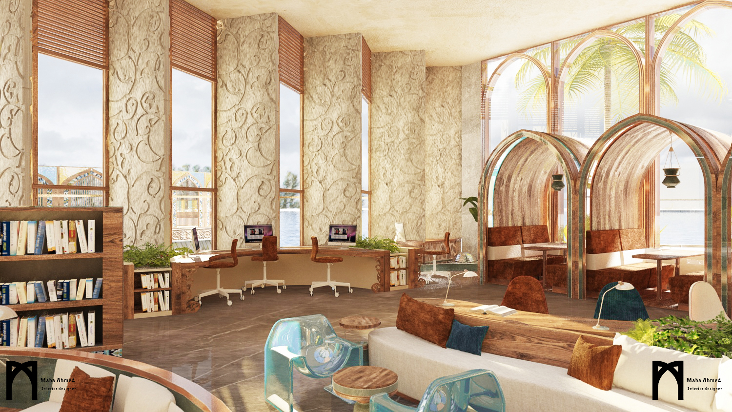 Moltaqa 文化中心图书馆丨埃及开罗丨Maha Ahmed-11