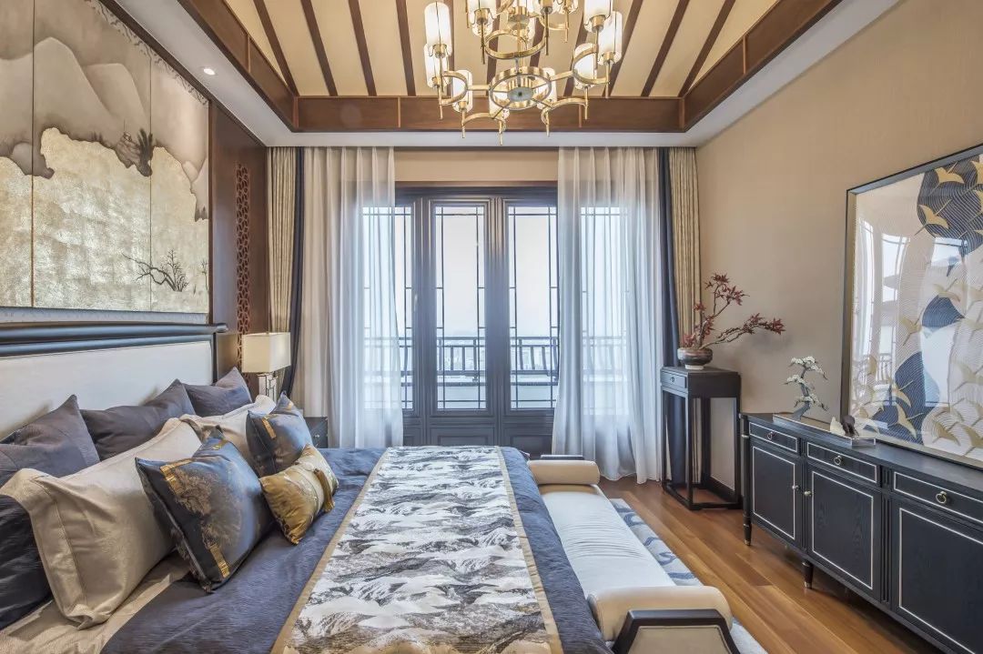 德清蓝城观云小镇 Y 户型样板房 | 新旧融合的中式美学空间-27