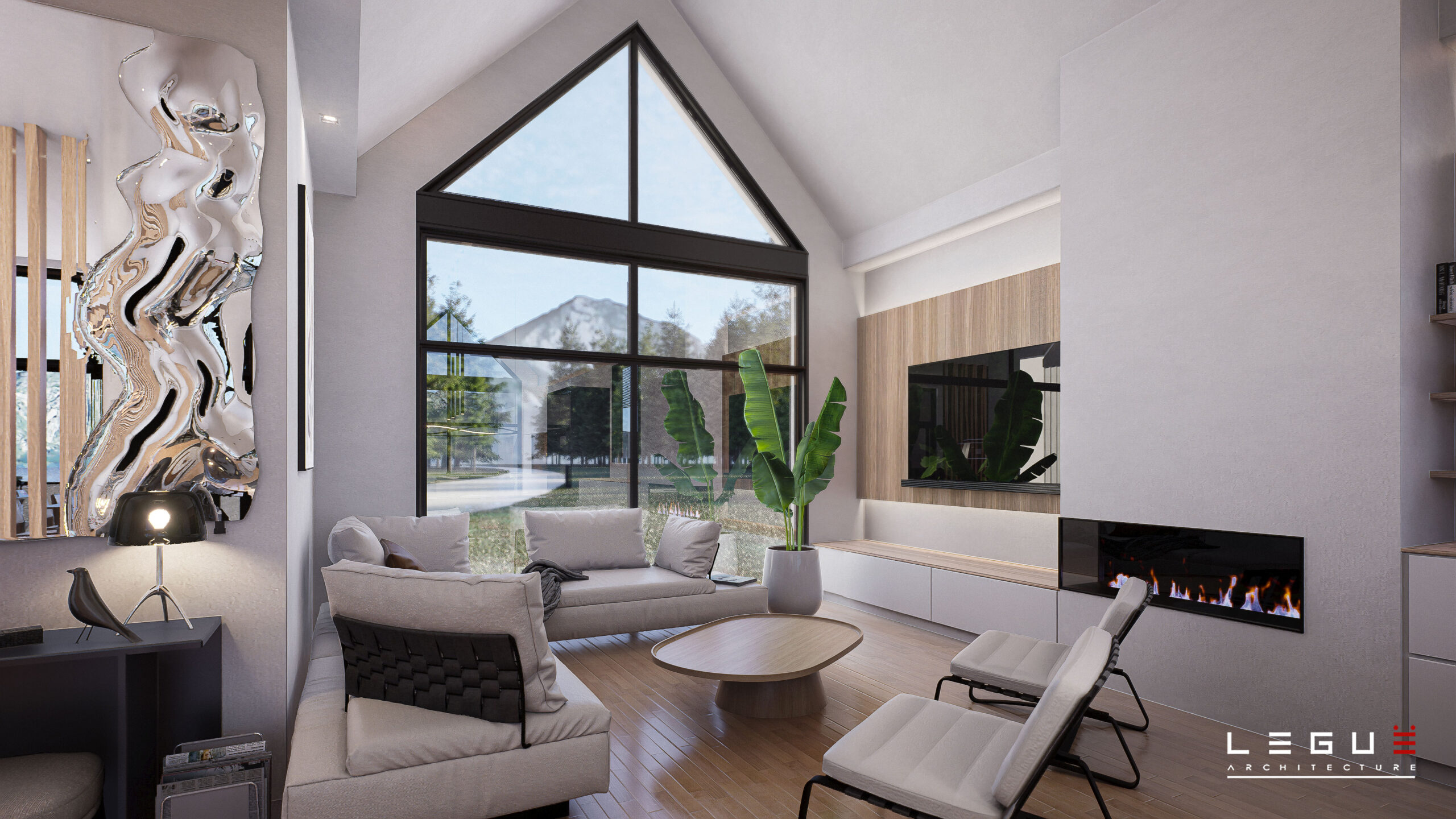 302号房屋平面图

注：Plan de maison常见意思是房屋平面图 ，Ë 在这里可能是输入错误，推测原文可能是 302 相关的编号 丨Leguë Architecture-25