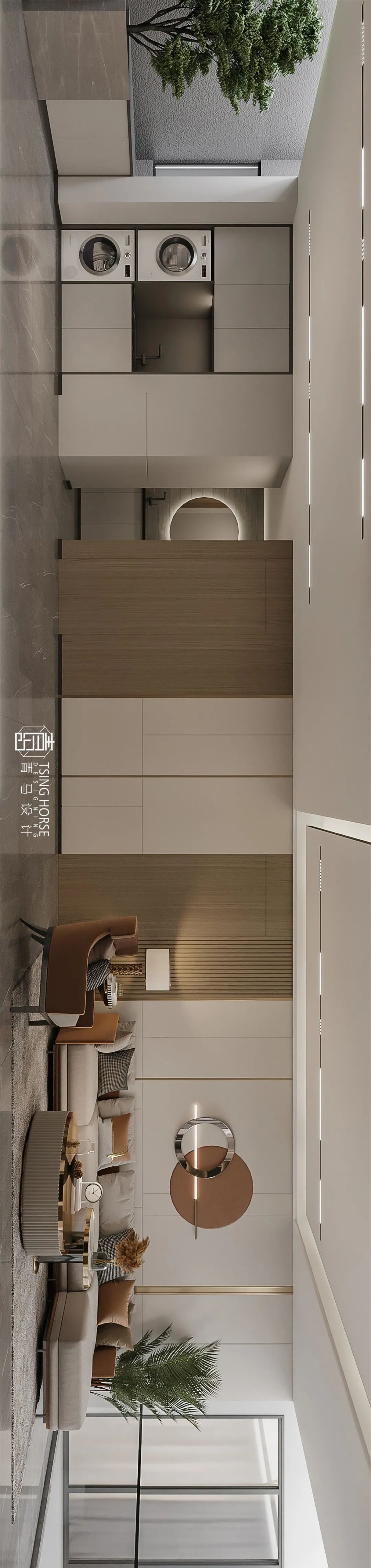 信达美墅现代简约复式空间设计丨青马别墅空间设计-49