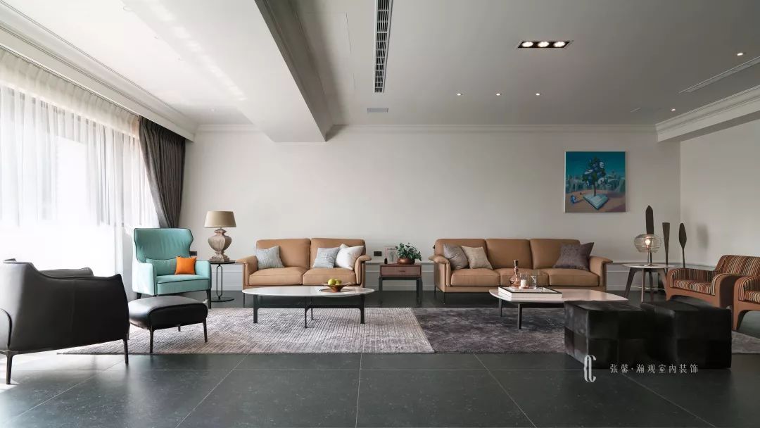 【空间故事】363㎡，空中飞人的暖对比个性宅-9