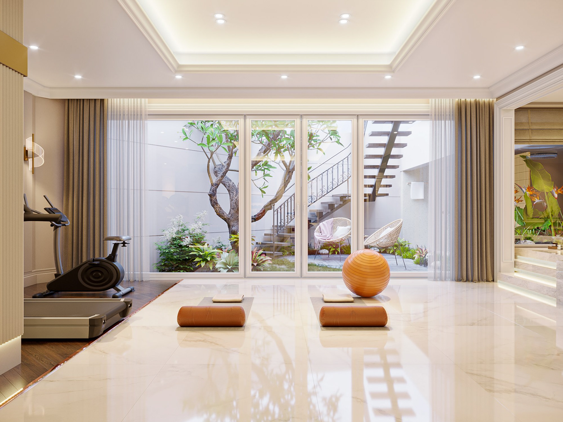 Sala Villa 健身房和按摩浴缸项目丨越南胡志明市丨HuynhAiLe-10