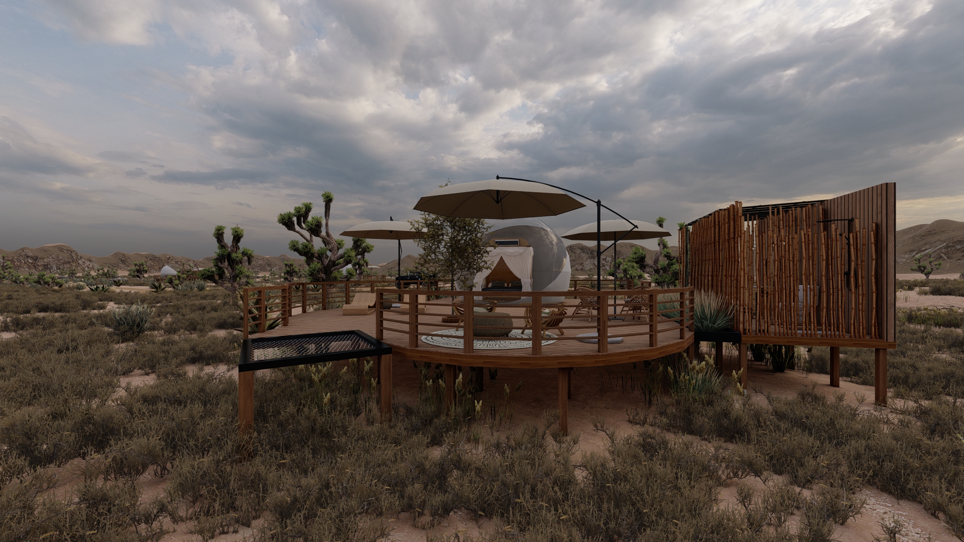 Glamping 概念设计与 3D 渲染丨美国加利福尼亚丨Elisa Felisatti-17
