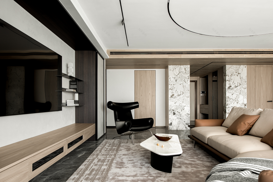 首发 . 孙谱淳|北京 358㎡ 天际大平层!【环球设计2992期】-11