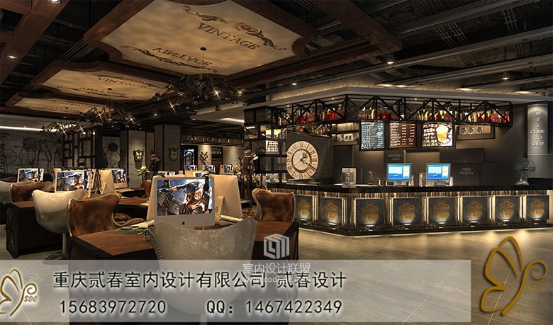 重庆 设计 网吧 设计装修 重庆主城 网吧网咖 商业会所-0