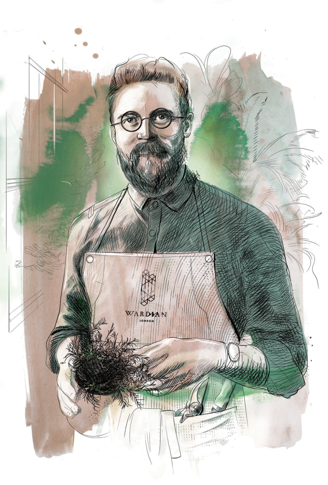 伦敦顶级花园豪宅 Wardian | 几何大胆线条与翠绿自然的完美融合-21