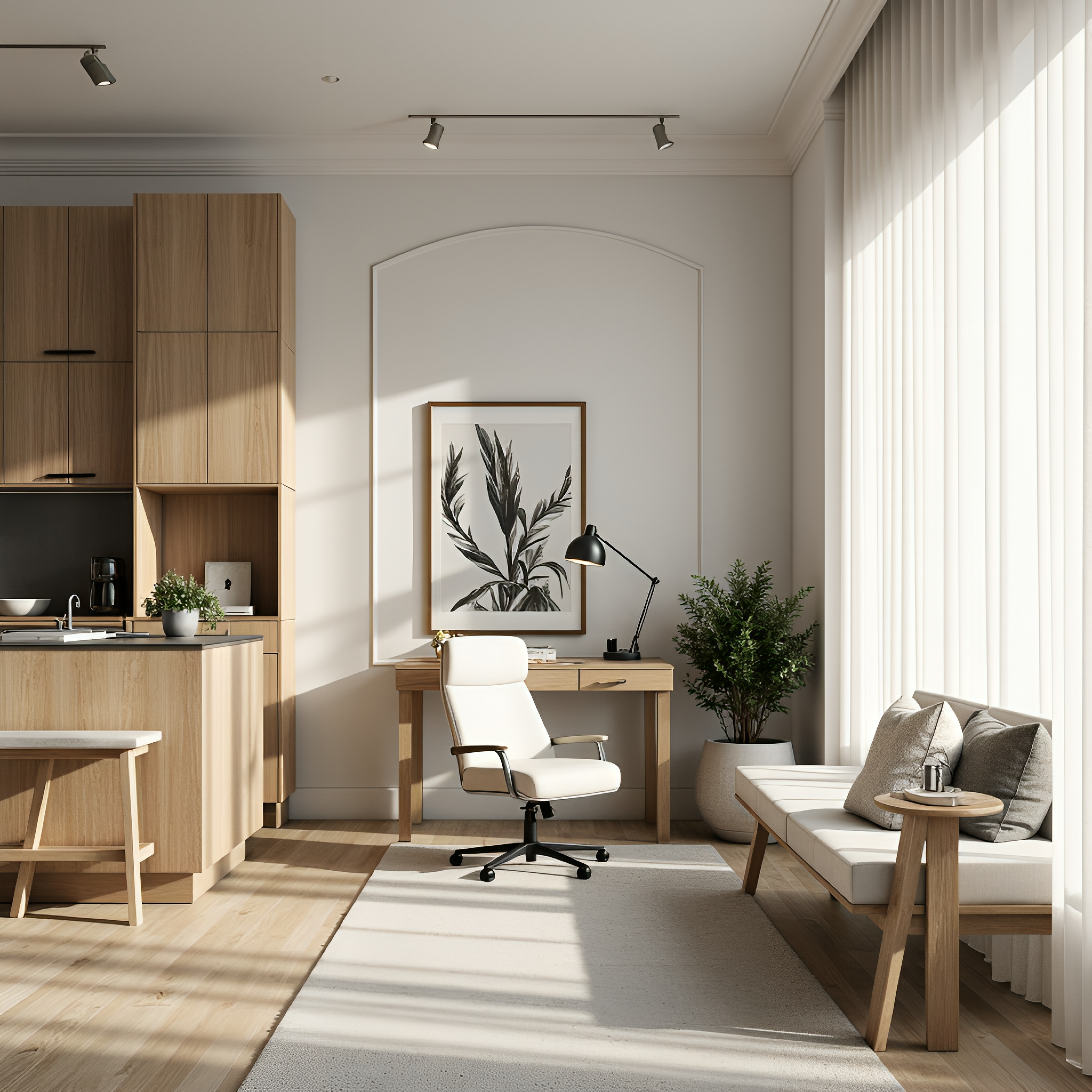 现代简约风优雅居住与办公空间设计-4
