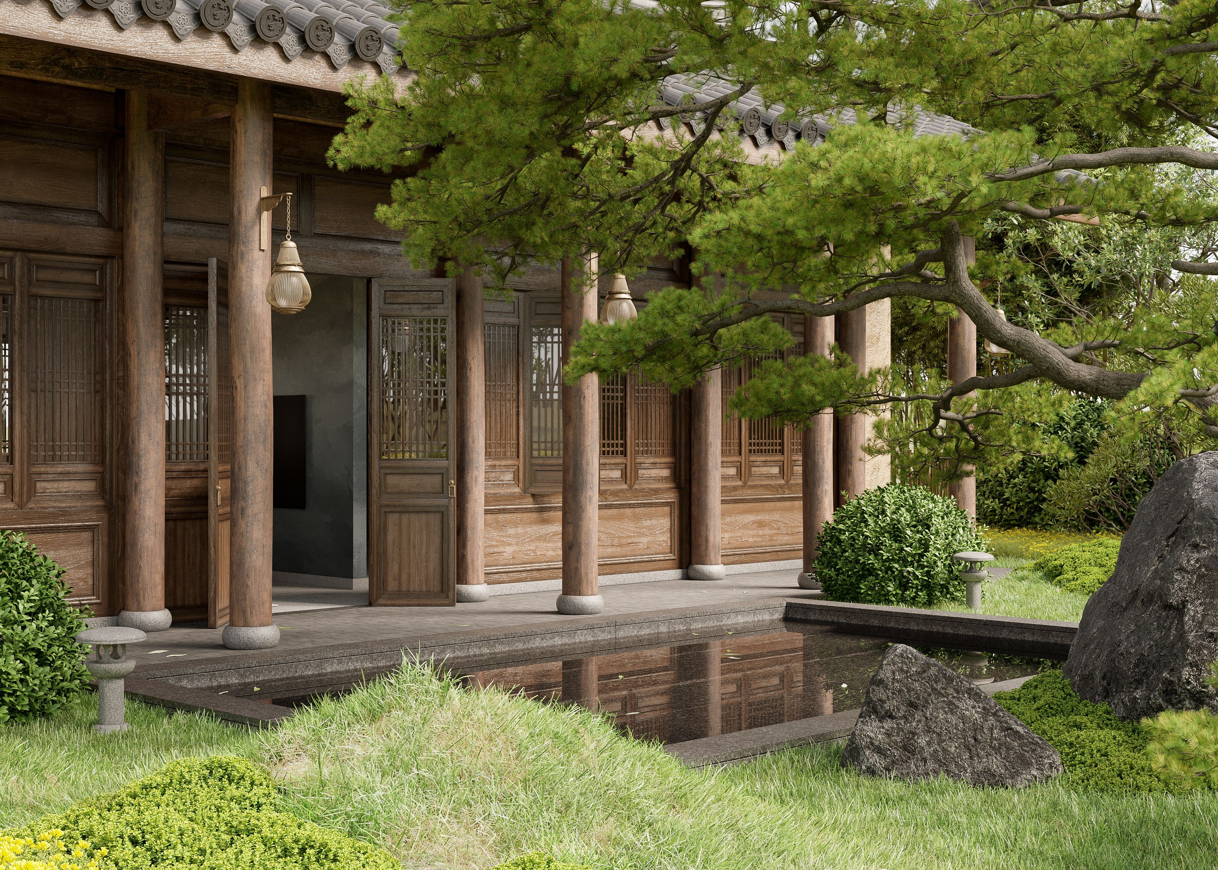 山语墅的 3DMAX 与 CR PS 设计魅力-1