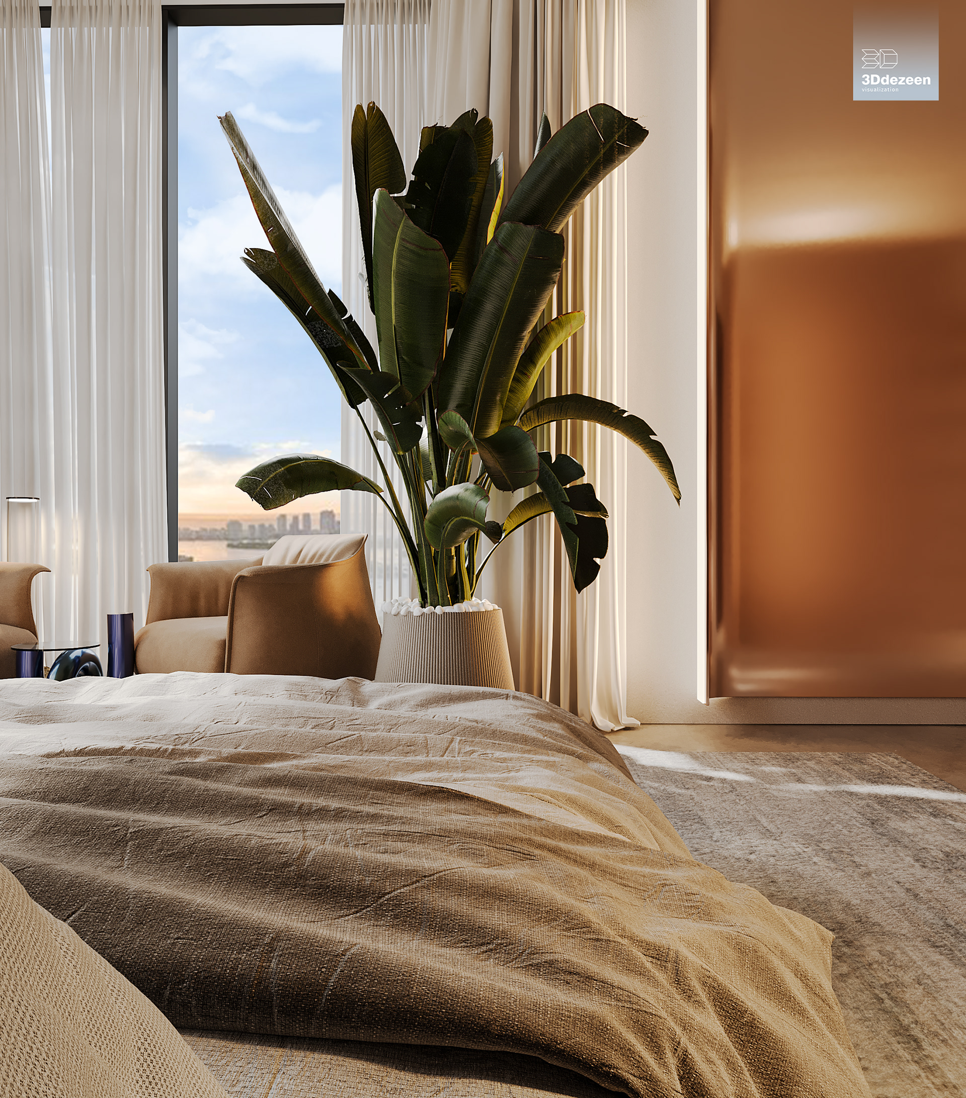 Miami Apartment 室内设计可视化丨美国-29