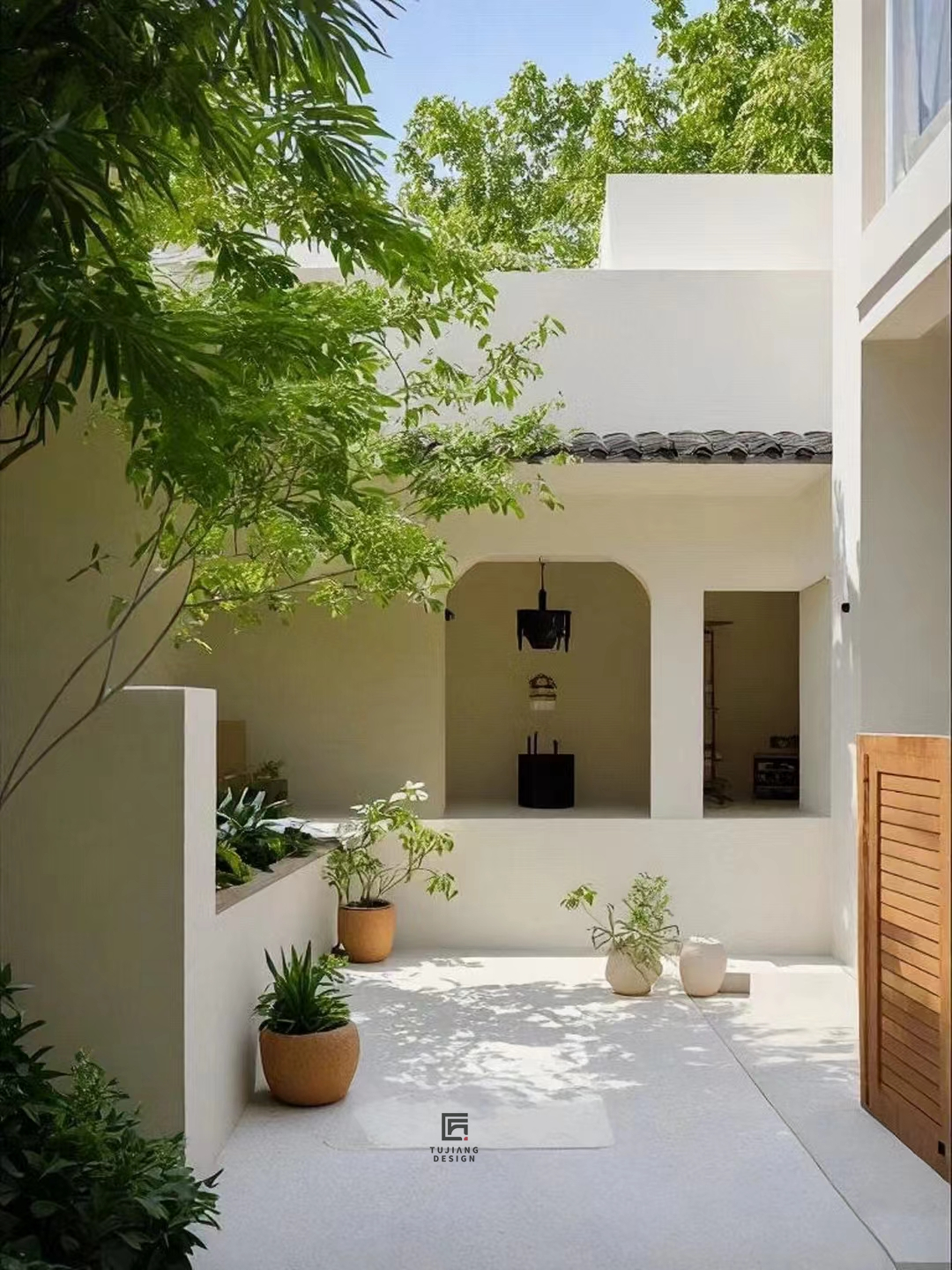 奶油风花园案例｜属于一家人的轻松空间-5