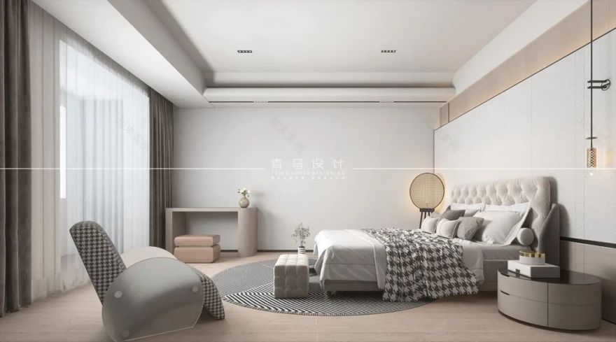 河与墅·王清玉设计·现代简约·200㎡中叠丨青马别墅空间设计-75