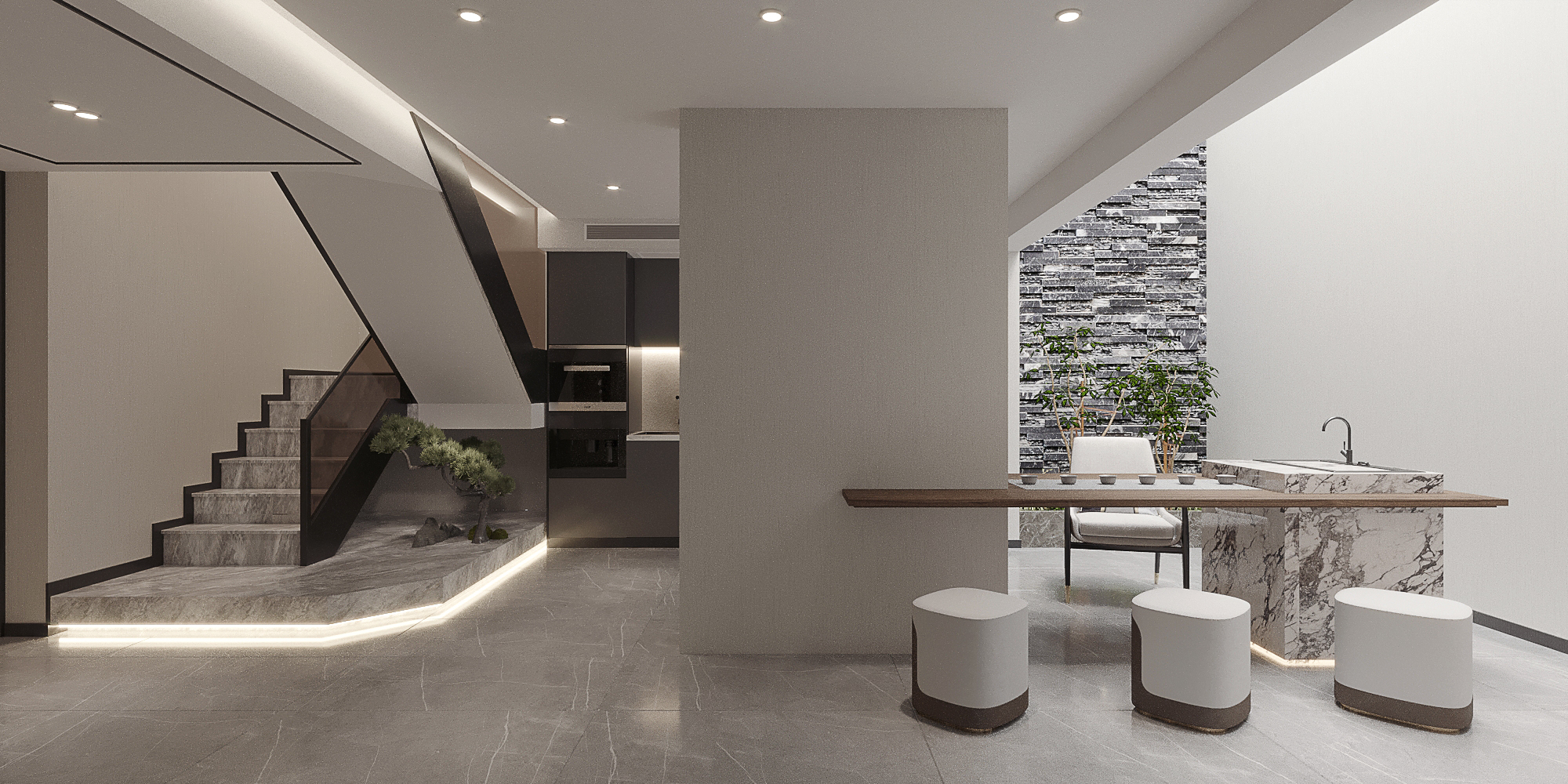 现代中式 206㎡ 极简中带有禅意 |Z Studio Design-2