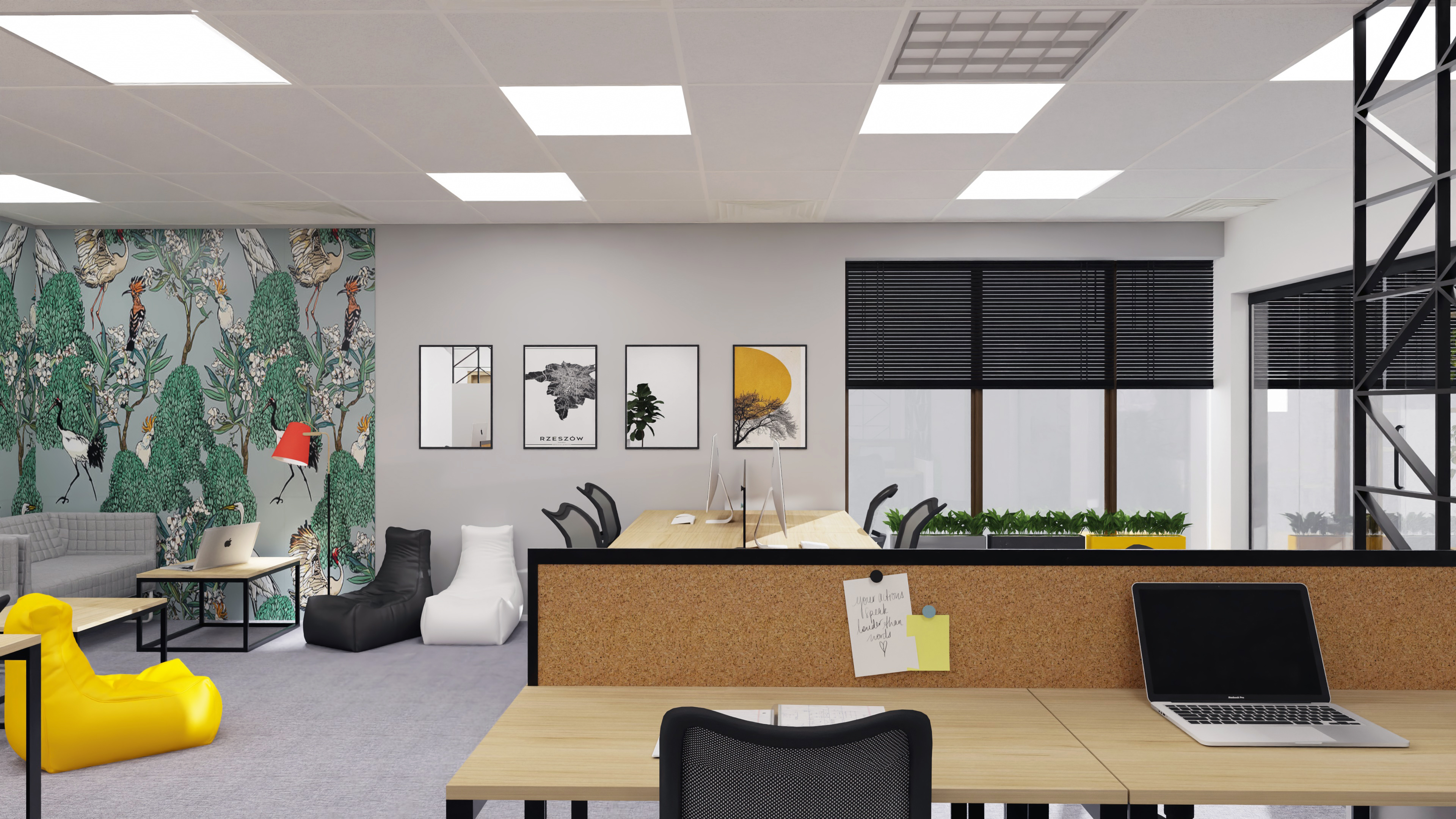 Projekt biura z częścią open space-5