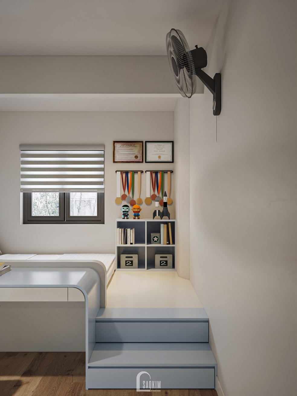 50m² 5 层Japandi风格联排别墅设计丨越南河内-33