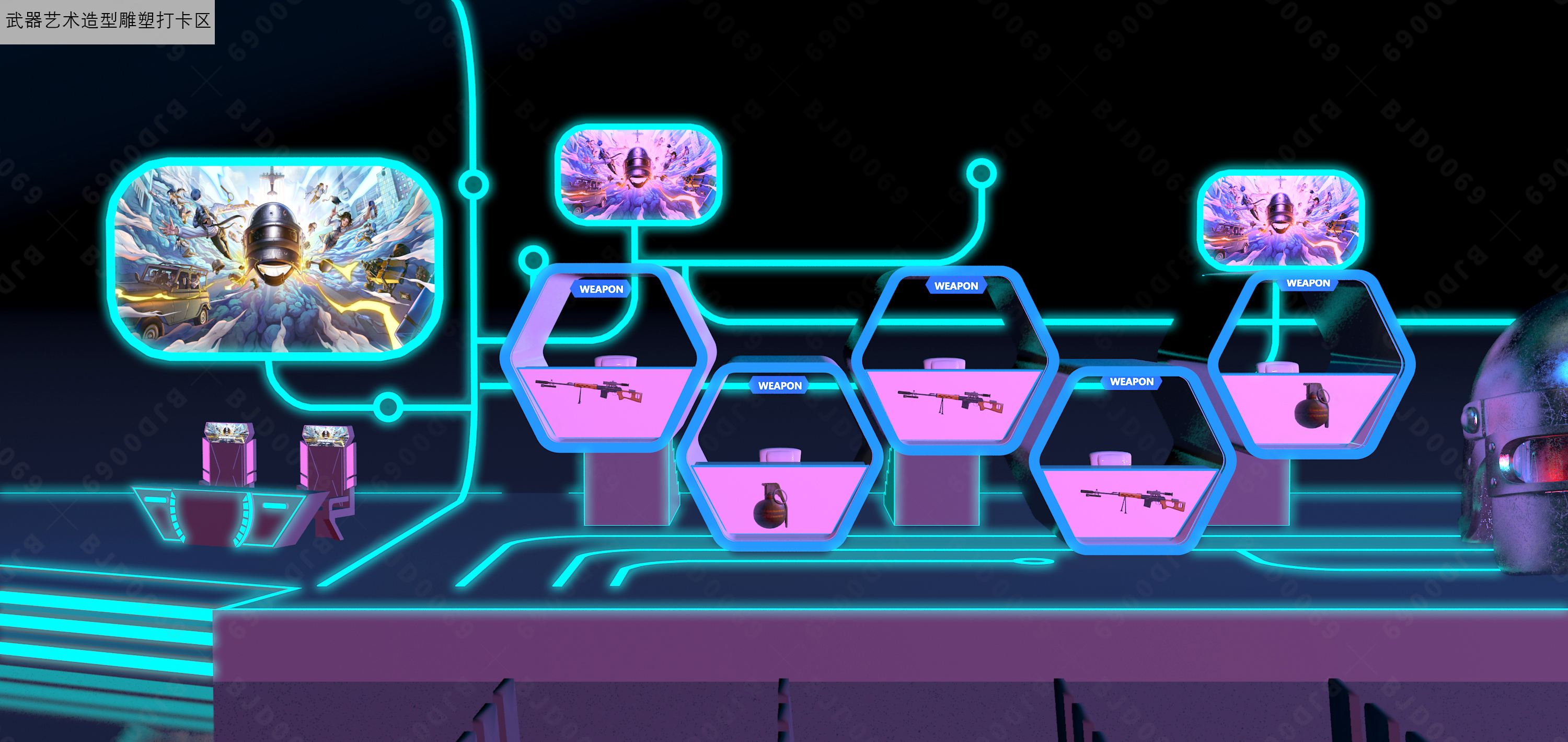 和平精英全国高校赛舞台舞美设计-8