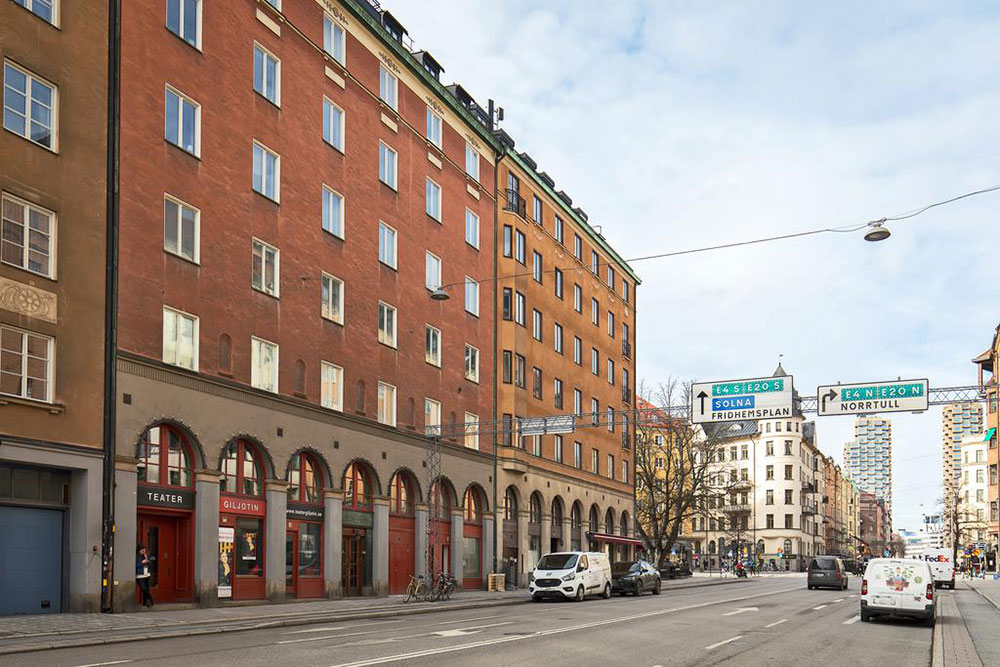 斯德哥尔摩小公寓的弧形窗设计-19