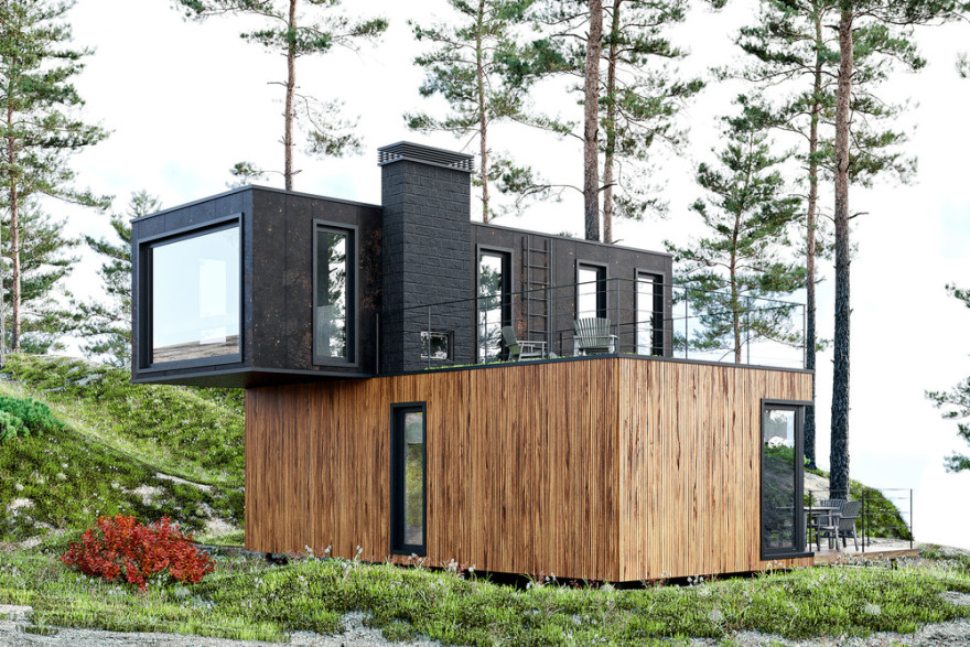 由船运集装箱打造的现代功能性房屋-19