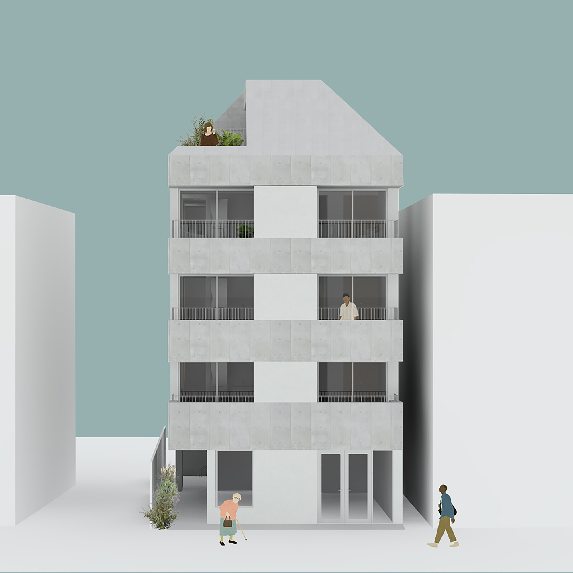 小森町公寓综合楼丨日本丨SEITARO ASO ARCHITECTURE INC.-24