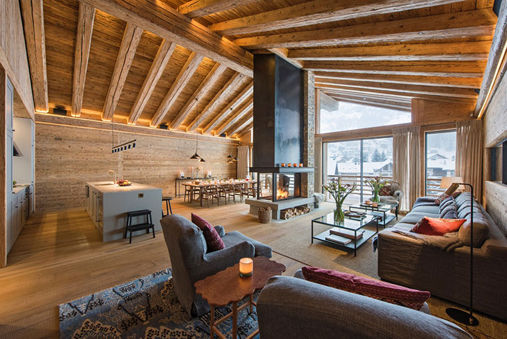 瑞士风格的山间小屋，温馨而时尚-5