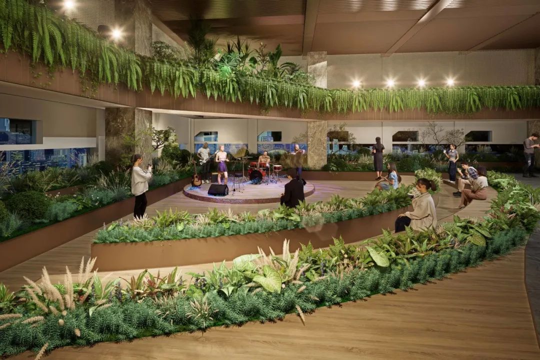 遁入自然雨林，尊享艺术奢境 | 上海后滩总部大厦屋顶花园-49